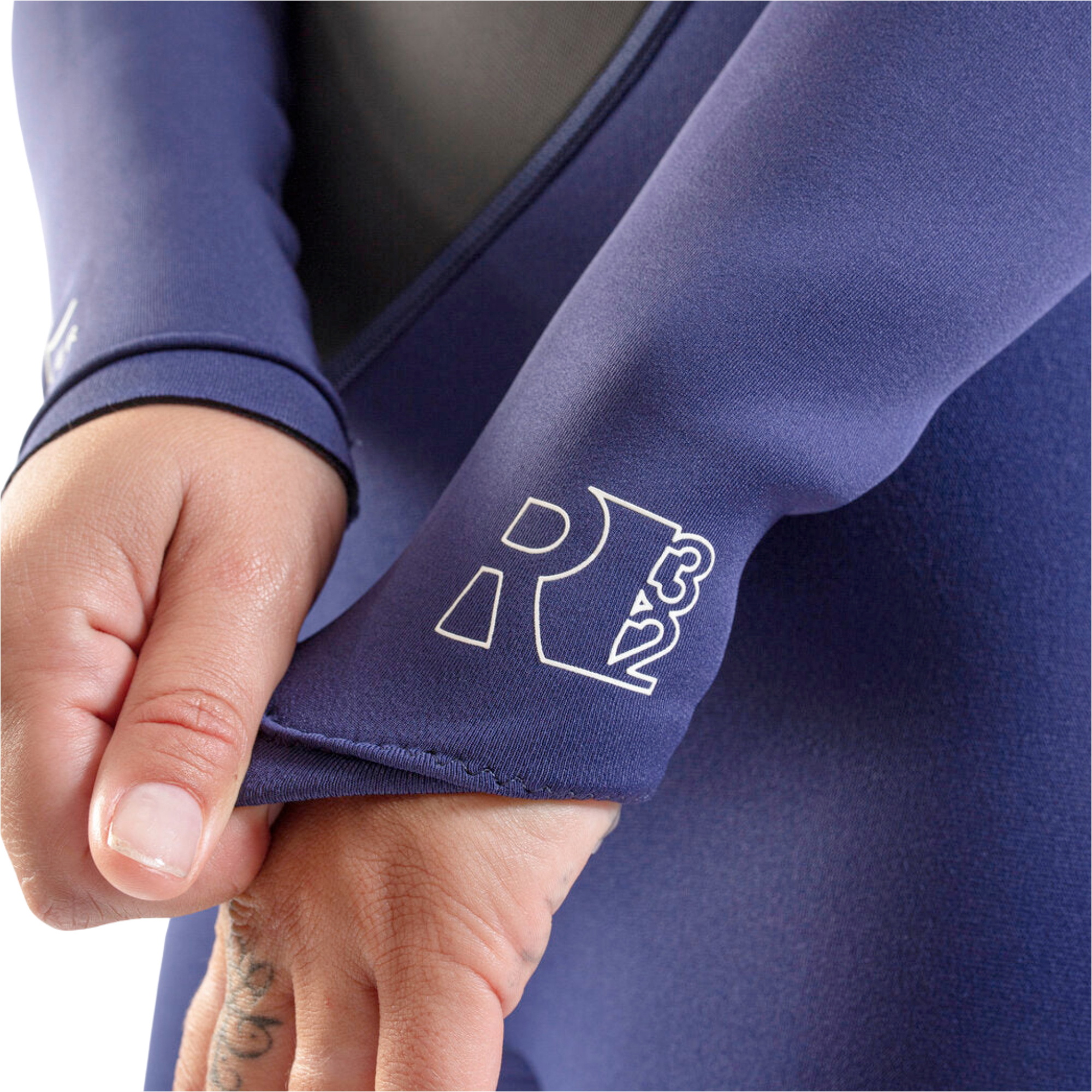2026 Gul Mujer Response 3/2mm Back Zip Neopreno RE1319-C1 - Navy / Paisley